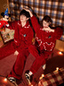 宮蝶【蓄熱型】迪士尼米奇紅色情侶睡衣女秋冬珊瑚絨新婚家居服男 曬單實(shí)拍圖