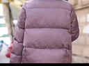 鴨鴨（YAYA）羽絨服女2025冬季新款中老年短款立領(lǐng)保暖氣質(zhì)媽媽裝外套CF 紫色 XL (170) 曬單實(shí)拍圖