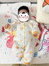 初生嬰兒衣服純棉加厚連體衣冬季新生兒男女寶寶夾棉保暖棉服爬服 2件-冬款(小天使+樹(shù)葉熊) 66cm  (12-15斤以?xún)? 曬單實(shí)拍圖