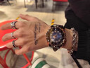 OTM十二圓桌騎士機械手表男小眾品牌男款地支蟲(chóng)洞概念氚氣運動(dòng)男表潮 黑帶玫金藍面 曬單實(shí)拍圖