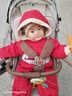 戴維貝拉（DAVE＆BELLA）過(guò)年加絨加厚冬季連體衣嬰兒衣服新生兒冬季外出服寶寶新年拜年服 紅色DB12022-N 90cm （建議身高80-90cm） 曬單實(shí)拍圖