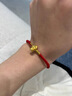 周六福福瑞蛇寶黃金轉運珠紅繩生肖蛇本命年生日禮物A1713121 約0.43g 曬單實(shí)拍圖