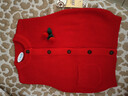 春秋新款純色針織女寶寶開(kāi)衫圓領(lǐng)馬甲兒童棉線(xiàn)櫻桃小背心嬰兒坎肩 大紅 80 曬單實(shí)拍圖