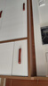 雅緣森實(shí)木超薄翻斗鞋柜帶衣架多功能門(mén)廳柜胡桃色家用門(mén)口進(jìn)門(mén)收納鞋架 四門(mén)一抽帶衣架17厚120寬206高 曬單實(shí)拍圖
