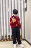 兒童加厚毛衣秋冬季2025新款男女童紅色過(guò)年蛇年本命年新年衣服潮 紅色 110 曬單實(shí)拍圖
