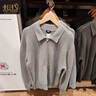優(yōu)衣庫男裝襯衫領(lǐng)拉鏈針織開(kāi)衫/長(cháng)袖毛衣毛衫外套481723 04 煙灰色 M 曬單實(shí)拍圖