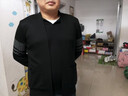 恒源祥2025秋冬開(kāi)衫長(cháng)袖毛衣男士加肥寬松針織衫線(xiàn)衣潮大碼胖子休閑披肩 黑色 2XL 140-160斤 曬單實(shí)拍圖