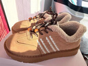 他她（TATA）棉鞋冬季厚底板鞋加絨毛毛德訓鞋休閑平底鞋CUD01DM5 棕黃（仿毛里） 38 曬單實(shí)拍圖