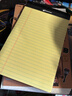凱薩（KAISA）WritePads拍紙本美式A5/50張筆記本黃色紙橫線(xiàn)記事本上翻易撕草稿本12本裝(127*203mm) KSU-0180 曬單實(shí)拍圖