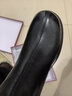 波爾諦奇（BOERDIQI）2025秋冬新款加絨馬丁靴羊皮女靴百搭英倫風(fēng)高跟靴子黑色絨里37 曬單實(shí)拍圖