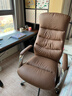 顧家家居真皮老板椅辦公家用電腦椅大班椅頭層牛皮久坐轉椅奢華總裁椅 棕色I頭層牛皮I鋁合金材質(zhì)I高背 曬單實(shí)拍圖
