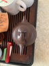徐保國宜興紫砂壺泡茶壺徐保國純全手工茶壺老紫泥刻竹大石瓢 老紫泥 350ml 350cc 曬單實(shí)拍圖