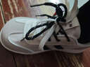 人本百搭德訓鞋女2025新款休閑鞋女系帶板鞋 白黑灰  37 （偏小半碼） 曬單實(shí)拍圖