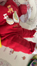 巴拉巴拉童裝嬰兒內著(zhù)連體衣新生兒哈衣爬服寶寶衣服2025新年季新款拜年服 中國紅60611 90cm 曬單實(shí)拍圖