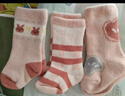 十月結晶嬰兒襪子珊瑚絨秋冬季保暖男女寶寶中筒棉襪透氣兒童襪 曬單實(shí)拍圖