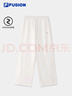 FILA FUSION斐樂(lè )潮牌針織直筒長(cháng)褲女25冬季新款時(shí)尚休閑寬松闊腿褲子 云白色-WT S 160/62A/S 曬單實(shí)拍圖
