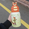 btif瘋狂動(dòng)物城保溫杯便攜卡通不銹鋼雙飲水杯學(xué)生上學(xué)專(zhuān)用運動(dòng)水壺 橙色580ml【提手+吸管+直飲】 曬單實(shí)拍圖