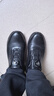 VOLO犀牛男鞋休閑皮鞋男士旋鈕扣運動(dòng)鞋厚底增高鞋 黑色 39  曬單實(shí)拍圖