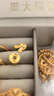 六福珠寶足金爆閃銅錢(qián)精致蜂巢黃金耳釘耳飾 計價(jià) L19G0004DS 1.56克(含工費139元) 配硅膠耳堵 曬單實(shí)拍圖