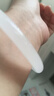 禾玉天然金絲玉手鐲羊脂白色少女細圓條女款叮當鐲送老婆女友節日禮物 內徑62-63mm帶檢測證書(shū) 曬單實(shí)拍圖