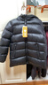 保姆鵝 兒童羽絨服寶寶中長(cháng)款羽絨服男童面包服女童加厚羽絨服[NM2128] 炭黑 140 曬單實(shí)拍圖