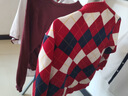 拉夏貝爾女童秋冬開(kāi)衫毛衣2025新款兒童格紋加絨針織衫上衣男寶寶洋氣外套 三色菱 140 建議身高131-140cm 曬單實(shí)拍圖