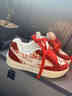 宜步云小眾設計板鞋女學(xué)生2026新款春季百搭休閑鞋子男款低幫紅色面包鞋 小香風(fēng)紅 35 曬單實(shí)拍圖