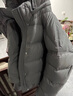 艾萊依陳都靈同款女士羽絨服泡芙短款連帽抽繩保暖冬新年外套 夜鶯灰M 曬單實(shí)拍圖