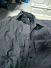 太平鳥(niǎo)男裝輕薄羽絨服冬季寬松短款襯衫式保暖外套黑色防寒夾克 黑色（寬松)第三批 M 曬單實(shí)拍圖