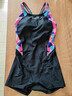 洲克（ZOKE）女童專(zhuān)業(yè)訓練連體平角競速運動(dòng)度假游泳衣125504440黑玫藍三角18 曬單實(shí)拍圖