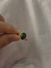 周六福新年禮物  金鑲玉戒指女足金和田碧玉沙面活口指環(huán)送女朋友 15號 曬單實(shí)拍圖