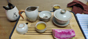 汝窯功夫茶具套裝新款喝茶家用泡茶陶瓷蓋碗茶壺茶杯子套裝無(wú)茶盤(pán) 汝窯功夫茶具13件套【含茶盤(pán)】 曬單實(shí)拍圖
