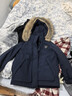 雪中飛短款羽絨服25冬新款工裝派克服寬松加厚大毛領(lǐng)外套藏青色XS 曬單實(shí)拍圖