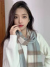 viney冬季圍巾女保暖加厚圍脖格子披肩高級感生日新年禮物送女生女友 【蔚藍格禮盒裝】送老婆防寒披風(fēng) 英倫風(fēng)輕奢時(shí)尚高顏值長(cháng)款 曬單實(shí)拍圖