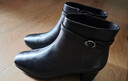 愛(ài)步（ECCO）冬季新款高端羊皮方頭高跟時(shí)裝女靴 型塑290983 黑色38 曬單實(shí)拍圖