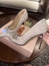 Lily Wei【織星精靈】名媛風(fēng)高級感優(yōu)雅高跟鞋絕美氣質(zhì)宴會(huì )鞋大碼 香檳白【跟高10cm】 38 曬單實(shí)拍圖