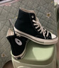 匡威（Converse）1970s三星標經(jīng)典高幫帆布鞋男女復古休閑板鞋164945C 164945C_墨水藍高幫 35 曬單實(shí)拍圖