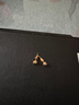 白嵐錘紋圓珠耳釘女S925銀耳飾養耳洞簡(jiǎn)約時(shí)尚小眾問(wèn)人家禮物送老婆 金色 曬單實(shí)拍圖