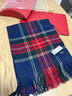 上海故事羊毛圍巾女士秋冬保暖英倫風(fēng)蘇格蘭格圍脖披肩兩用送女友新年禮物 曬單實(shí)拍圖
