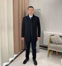 恒源祥新款羊狨行政夾克外套男中老年冬季短款加厚羊毛大衣外套爸爸裝 藏青色-扣子款-翻·領(lǐng) 180/96A 適合135-150斤 曬單實(shí)拍圖