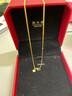 周大福 十字鏈素鏈黃金項鏈(工費180)40cm 約2.95g EOF1137禮物 曬單實(shí)拍圖