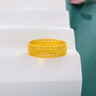 老廟古法黃金戒指女士新款腰纏萬(wàn)貫花絲女王戒指足金開(kāi)口戒子ZJ 精品5G腰纏萬(wàn)貫戒指13#約3.24g 曬單實(shí)拍圖