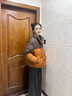 冬季2026新款撞色棉服女短款小個(gè)子棉衣寬松洋氣加厚棉襖保暖外套 橙色 L  建議體重100-115斤 曬單實(shí)拍圖