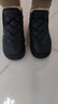 回力瑞【廠(chǎng)牌】專(zhuān)柜真皮保暖雪地靴女秋冬季加絨加厚防滑大棉鞋休 黑色加絨 37 曬單實(shí)拍圖