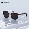 MOLSION陌森太陽(yáng)鏡百搭方圓小框墨鏡偏光男女款MS3072 C10酷感黑 曬單實(shí)拍圖