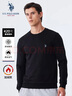 U.S. POLO ASSN.衛衣男秋季圓領(lǐng)潮流寬松長(cháng)袖T恤男士休閑上衣男裝 黑色 XL  曬單實(shí)拍圖