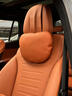 莫蘭迪汽車(chē)頭枕車(chē)用護頸枕車(chē)內靠枕腰靠適用于保時(shí)捷奔馳寶馬奧迪邁巴赫 納帕超纖皮 頭枕-赤茶橘 曬單實(shí)拍圖