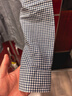 羅蒙（ROMON）格子純棉襯衫男秋冬季新款商務(wù)休閑抗皺免燙男裝垂感外穿襯衣男 深藍格【純棉長(cháng)袖】 L 175/92A 曬單實(shí)拍圖