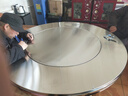 304加厚不銹鋼內置轉盤(pán)折疊桌大圓桌圓形帶轉盤(pán)家用酒席飯店餐桌 特厚1.4米內置90轉盤(pán) 曬單實(shí)拍圖