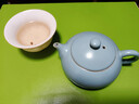 還真汝窯功夫茶壺單壺陶瓷冰裂紋開(kāi)片青色釉茶具汝瓷茶壺扁西施壺 汝窯-天藍釉-富貴壺160ml 曬單實(shí)拍圖